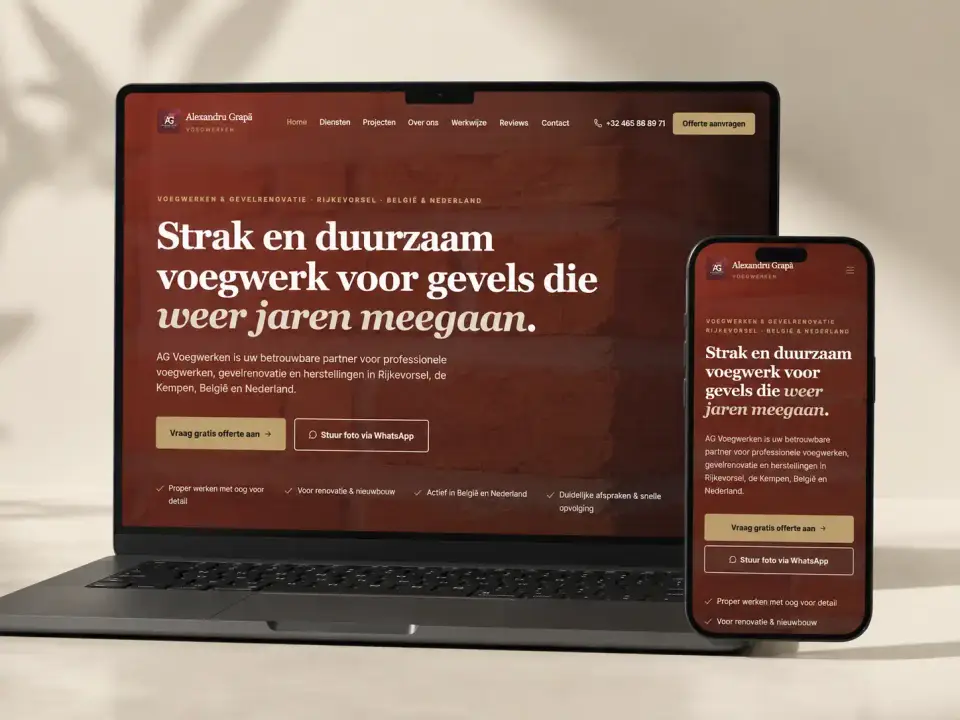 Website voor AG Voegwerken