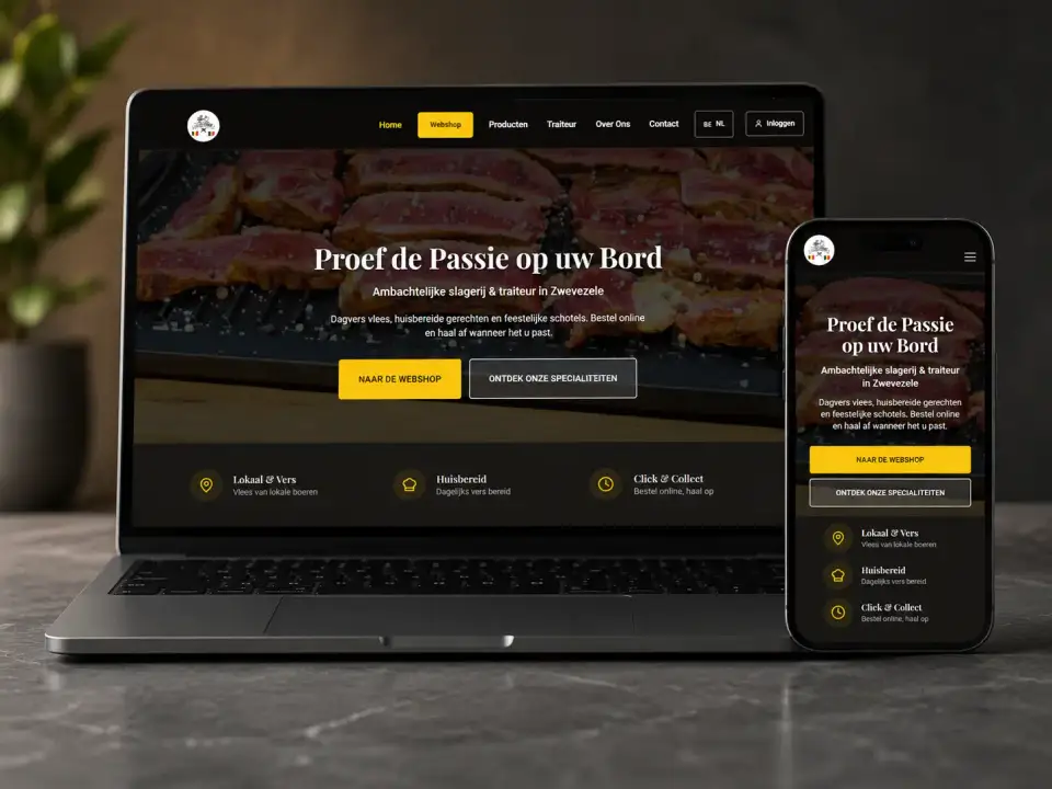 Website voor Slagerij John